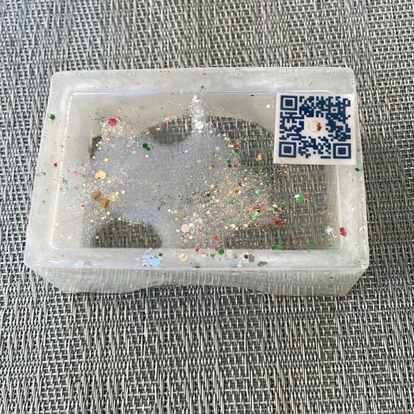 XMAS Handmade Fun and Festive Holiday Square Coaster Set and Holder - Picture 9 of 16